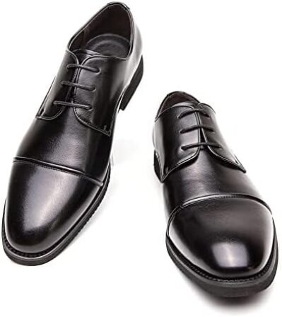 ZIITOPメンズビジネスシューズ、メンズアウト、ビジネス、レザーシューズ、大きなサイズ、革、儀式的な機会、結婚式、メンズシューズ、通気性、軽量、非スリップ、通勤