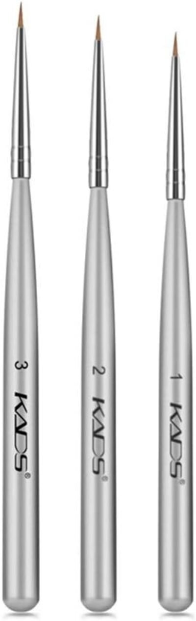 KADS ネイルライナーブラシ 3 個セット極細ライナーブラシ 5.5 ミリメートル 6 ミリメートル 8 ミリメートルジェルネイルブラシネイルブラシ絵画ネイルアートツール