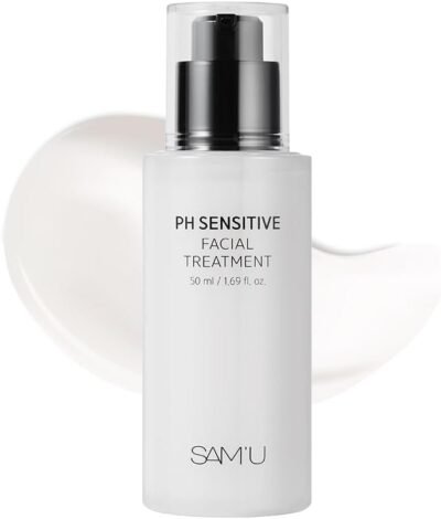 Sam’uの公式 /本物のSamu ph敏感な顔面治療、1.7 fl oz(50 ml)、保湿、仕上げの血清、水分ロック、スキンケア、ラフスキンケア、弱酸、低酸性、油 /水分