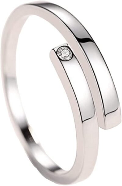 グラムジュエリーリング、ワンサイズが最もフィットします。女性、ガールフレンド、人気、シンプル、デラックス、大規模、925シルバー、ジルコニア、キュービックジルコニア925シルバープラチナコーティングキュービックジルコニア、キュービックジルコニア