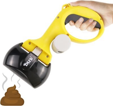BaoFuLe ペットスポイト ファンキャッチャー ハンド取り外し ハンズフリーファン 携帯便利 片手操作 使いやすい ペットのお散歩グッズに必須 屋外犬猫用ピックアップツール (ブラック)