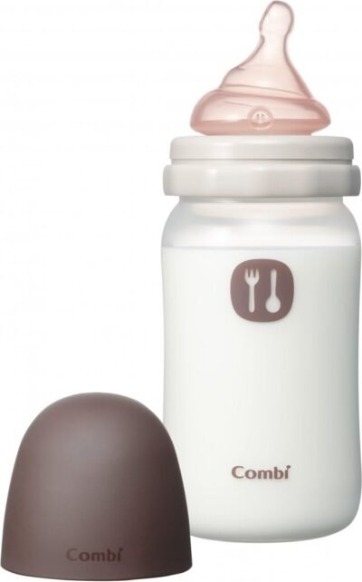 COMBI コンビ テテオ 授乳のお手本 LiCO 乳びん プラスチック製 240ml (Sサイズ乳首付) モカ