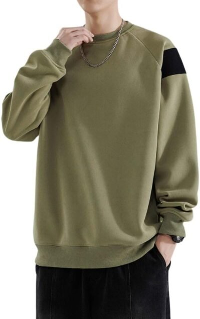 キツネのメンズスウェットシャツ、秋の服、長袖Tシャツ、パーカー、レイヤースタイル、人気、プルオーバー、スウェットシャツ、カジュアル、快適、ゆるい、大規模、シンプル、ファッショナブル、カジュアル、ファッショナブル、