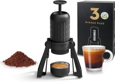 ポータブルコーヒーメーカー、Staresso Plus Outdoor Coffeeセット、エスプレッソマシンスモール、フランスのプレスコーヒーマシンマニュアルハンドプレスエスプレッソマシン旅行ガジェットホーム&キッチン、キャンプ、ハイキング用