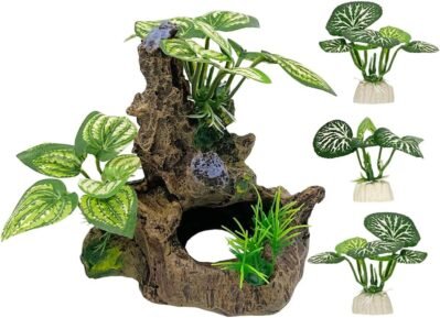 人工観葉植物/ベタ 観賞用オブジェ、水槽用オーナメント、アクアリウムエアストーン、アクセサリー、観賞魚、金魚、爬虫類、隠れ家、水族館インテリア、観葉植物、オーナメント(ベタ)