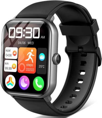 (2024業界の最新の傑作)スマートウォッチ、Bluetooth 5.3、コール機能、音楽再生、1.9インチの大画面、アクティビティトラッカー、腕時計、100種類のエクササイズモード、スポーツウォッチ、IP68