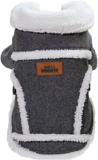 スルーバのペットの服のジャケット、冷たい保護、コート、犬の摩耗、小さな犬、中犬、大きな犬、冬の服、濃い灰色、サイズ:M