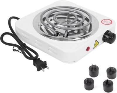 1000W電気シングルバーナー、ステンレス鋼ポータブルシングルチューブ電気バーナー電気ストーブ家電