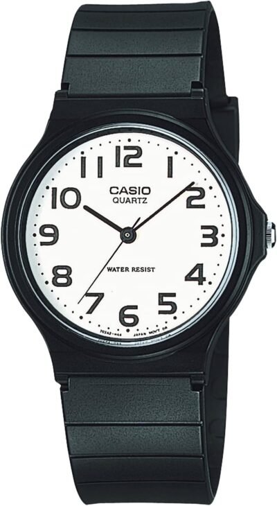 Casio MQ-24樹脂腕時計、カシオコレクション、ブラック/ホワイト(文字)、最新モデル