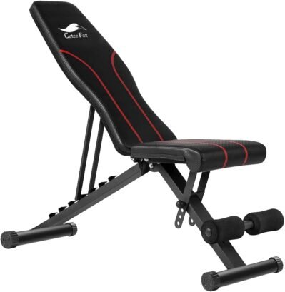 CuteeFox CTF トレーニングベンチ マルチシットアップベンチ 折りたたみ式 フラットベンチ 角度調整簡単 腹筋 背筋 ダンベルベンチ 収納便利