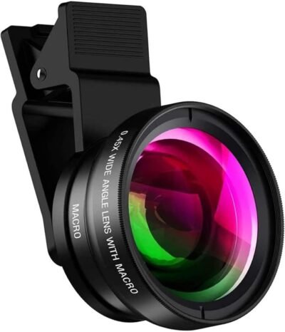 apexelスマホ用カメラレンズ2In1クリップ式レンズ0.45x広角レンズ140°+12.5x