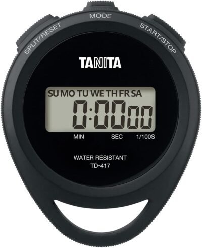 Tanita Stopwatch Black TD-417 BKスプラッシュプルーフ