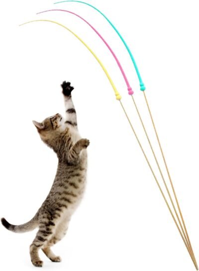 UYK 猫用おもちゃ 猫のしっぽ 3色 超軽量 耐久性 シリコン素材