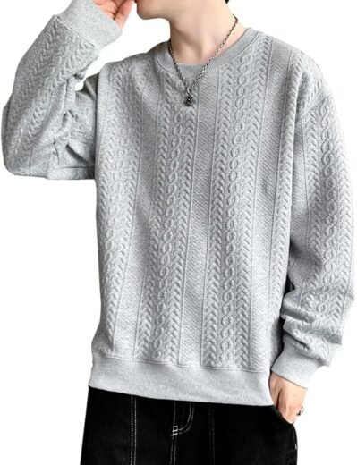 Inkpoo Men’sパーカー、スウェットシャツ、長袖、丸い首、男性の秋の服、大きなサイズ、ゆるい、ファッション、ストライプ、プリント、快適、人気、ソリッド、シンプル、春、冬の服