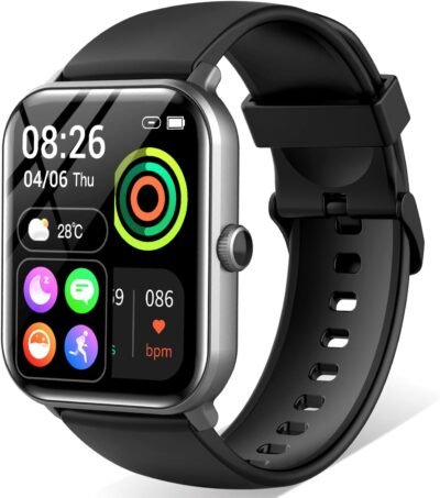 2024イノベーションモデル、1.9インチ大画面、Bluetooth 5.3、呼び出し機能、スマートウォッチ、iPhone互換、Android互換、アクティビティモニター、腕時計、着信メッセージ通知、音楽