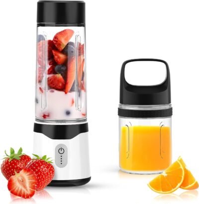 アンファッションジューサー、ミキサー、野菜、果物、ジュース、ベビーフード、栄養補充、氷、多機能、2カップ、350 ml/500 ml、4000 mah、22,000回転バッテリー、ポータブル、磁気、磁気