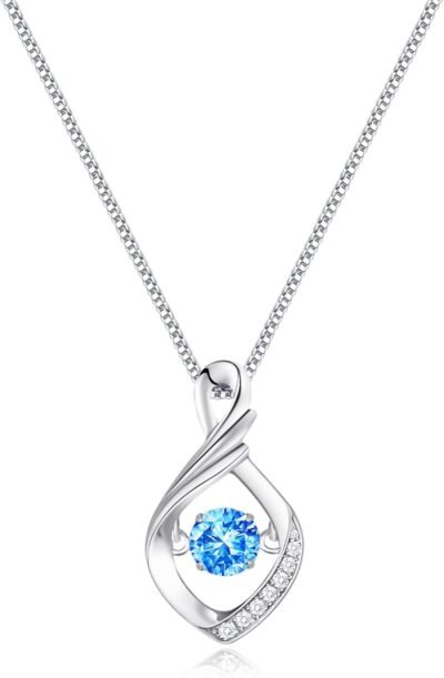 Joyshow Women’s Necklace Necklace、高品位のジルコニア、ネックレス、低アレルゲン剤、925シルバーネックレス、完璧なプレゼンテーションネックレス、女性のアクセサリー、ネックレスペンダント、トライカラージルコニア、