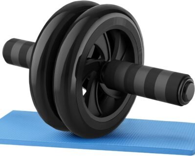 膝マット、ABホイール、サイレント、シングルホイール、腹部筋肉トレーニング機器、エクササイズローラー、コアストレッチ、減量装置、男性と女性用の腹部ローラー、