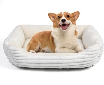 オーラコペットベッド、犬用のクッション、猫ベッド、ペットソファ、スクエア、アンチスリップ、コールドプロテクション、ケージマット、柔らかい寝、冬、夏、床、年配の犬、子犬、猫、小、中、大きな犬、
