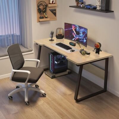 WNYOSコンピューターデスク、PCデスク、ゲームデスク、イージーアセンブリ、学習デスク、勉強デスク、ドレッシングデスク、ホームワーク、リモートワーク、ゲームデスク、オフィスデスク、人間工学、オフィスデスク(31.5 x 19.7インチ(80)