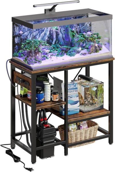 Bestier 水槽台 コンセント付き 水槽台 幅78×奥行35×高さ77cm 総耐荷重:約5kg 235kg 中棚 高さ3段階