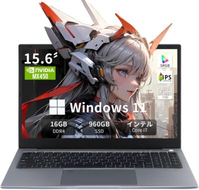 ビンテックコアi7第11世代ラップトップ /専用グラフィックスカード [NVIDIA MX450+Core i7-11390H] ゲーミングラップトップ、3.4 GHz（5.0 GHzまで）、15.6インチFHD IPS/210W Webカメラ、11の互換性、MSオフィスを獲得