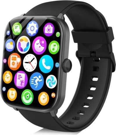 スマートウォッチ(2024改良版) Bluetooth通話機能 2.01インチ大画面 音楽再生 電卓 活動量計 iPhone対応&Android対応 SMS/Line通知