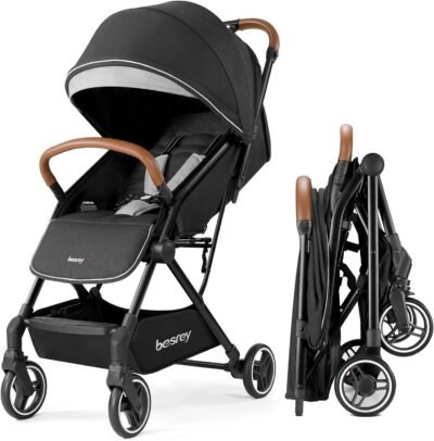 BESREY BABYベビーカー、コンパクト、B字型ベビーカー、新生児、ポータブル、軽量、折りたたみ、自立、ベビーカー、お祝い、ベビー、ギフト、旅行、人気ベビーカー