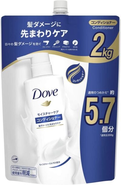 鳩コンディショナートリートメント、大容量、補充、4.4ポンド(2 kg)、水分ケア