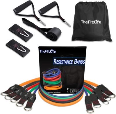 TheFitLifeトレーニングチューブ、筋肉トレーニングチューブ