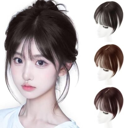 横仙 前髪ウィッグ 部分ウィッグ 前髪 ヘアピース クラウンウィッグ レディース ポイントウィッグ ワンタッチエクステ 増毛 自毛エクステ 抜け毛 ボリュームアップ 簡単アレンジ 小顔