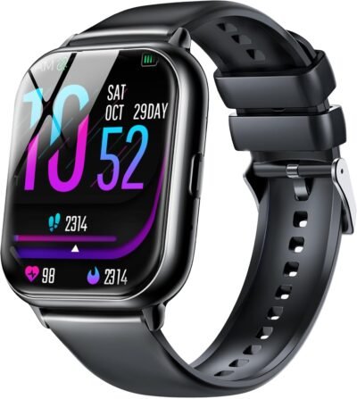 2024新しいIP68防水スマートウォッチ、アクティビティメーター、iPhone互換、Bluetooth 5.3コール、1.58大画面