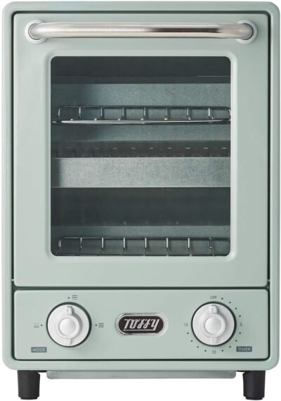 TOFFY K-TS4-PAカウンタートップトースターオーブンK-TS4（淡いアクア）垂直トースター、2層トースター、新しいタイプ、スリム、レトロ