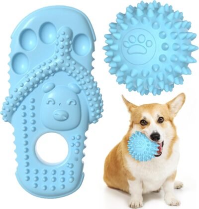 2パックの犬のおもちゃ、人気のある犬の噛むおもちゃ、教育のおもちゃ、遊びツール、チューイング、犬のおもちゃ、ボール、アンチバッキング、耐久性、ブラッシング歯、洗える、ストレスレリーフ、子犬、小型犬、中犬、大きな犬、大きな犬、