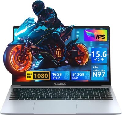 ラップトップN97 2024新版、15.6インチのラップトップ、最大3.6 GHz 4C4T、16GBメモリ、512GB SSD、操作が快適で、フルHD、1080p、N97、PC、ラップトップ、Windows 11、フロントカメラ、USBタイプC（データデータ（データ） ））