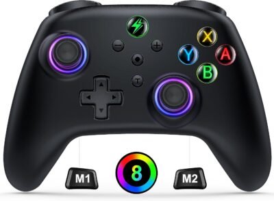 スイッチコントローラー8色8色ledライトスイッチコントローラーbluetooth接続16時間使用1000mah大容量6軸ジャイロセンサー3