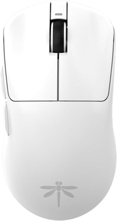 VGN Dragonfly F1 Pro White Wireless Gaming Mouse、LightWeight、1.7 Oz(49 g)、Pixart PAW3395、最大65時間の操作、ワイヤレス有線互換、6か月