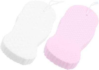 FRCOLOR 2 PCSバススポンジ子供用アダルトバススポンジ除去ボディスポンジカバーベビークリーニングスクラバークリーナーホワイトニングケアスポンジルーファーワイプバスワイプPVA