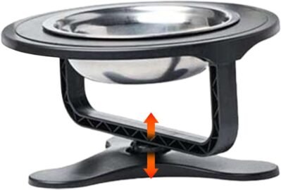 高度なスローフィーダードッグボウル – ドッグフードボウルスタンドフィーダー、上昇したドッグボウル|キャットフードボウル、ドッグボウルスリップ調整可能なドッグフードボウルの小さな犬、子犬、猫、ペット用のスタンド