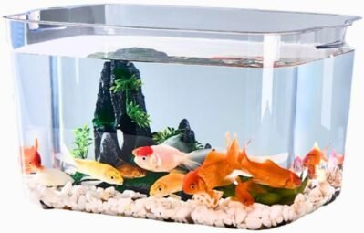 ideamallフィッシュボウル、水族館、金魚、メダリオンタンク、飼育水族館、容器、ボウル、プラスチック、透明