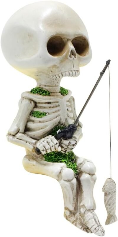 Rolin Roly Aquarium Object Ornament Aquarium Decor Theme Themad onnament Halloween Fishing Skeleton Resin Craft Ornament Mini Aquarium Accessories Sish Tank Landscape Diy Atmosphere