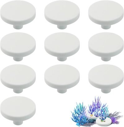 Adofun Aquarium corlプラグ、10個、サンゴベース、T形、セラミック、サンゴの旗、塩水魚、サンゴ、植物飾り、海洋水族館、直径0.8インチ（20 mm）