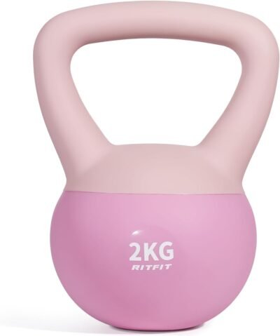 Ritfit Kettlebell Soft Kettlebell 4.8 lbs(2 kg)、8.8 lbs(4 kg)、17.4 lbs(6 kg)、17.6 lbs(8 kg)、柔軟な材料、ホームトレーニング、コアトレーニング、カラフル、筋肉トレーニング、運動不足