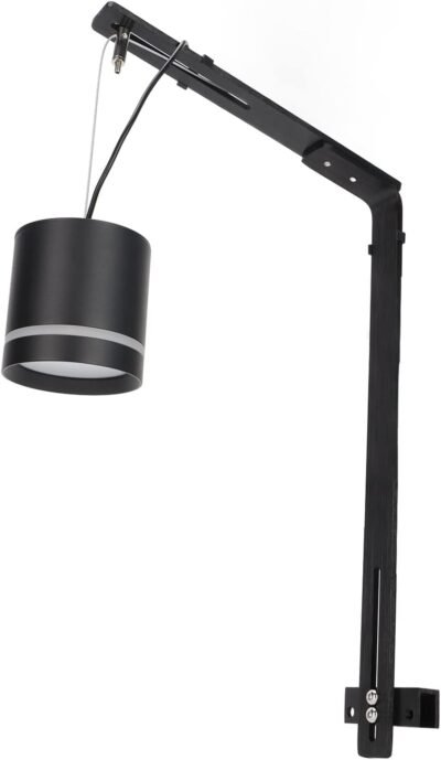 水族館のライトサポートスタンド、簡単な設置、安定したブラシをかけたアルミニウム合金水族館ライトホルダー（黒）