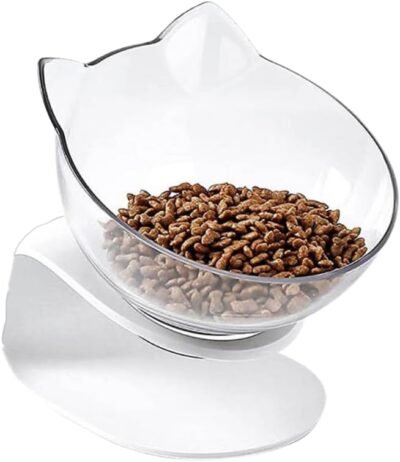 ideamallキャットフード料理、食べやすい、フードボウル、料理、飲酒者、アクリル、小さな、犬、餌（1透明）