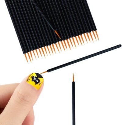 シッタンネイルブラシエクストラファインネイルブラシ50pcsジェルネイルブラシドローイングペン使い捨てネイルアートツールジェルネイルライナーネイルペン