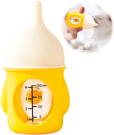子猫のボトルシリンジ、ペットボトル、0.7 fl oz(20 ml)、薄い口、窒息防止、母乳育児模倣、耐熱性、ポータブル、便利な散水、給水、水供給、子猫用、