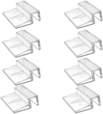 水族館の蓋スタンド、水族館蓋クリップ、滑り止め、サポート、ホルダー、アクリル、耐久性、水族館用品、8セット、透明な水族館の水族館のヘッドスタンド、ユニバーサルカバークリップ、使いやすい、ホルダー