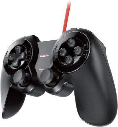 EREKOMU GamePad USB MMOブラックJC用の24ボタン-Dux60bk