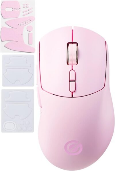 ELECOM M-VM600PPNゲーミングマウスvカスタムVM600PEワイヤレスワイヤレス2.4 GHz/有線互換充電式8ボタンDPI26000 650IPS 50G距離センサー2.6 oz(75 g)グリップシートが含まれています。